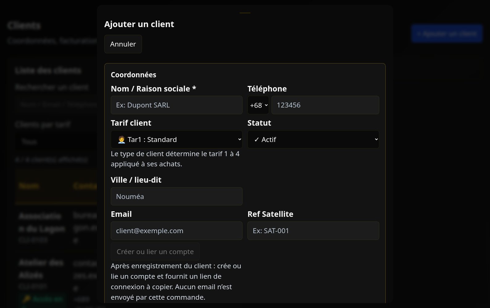 Ajouter un client