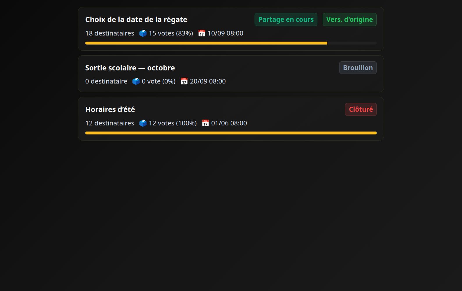 Toutes tes listes