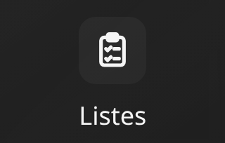 Bouton Listes et sondages